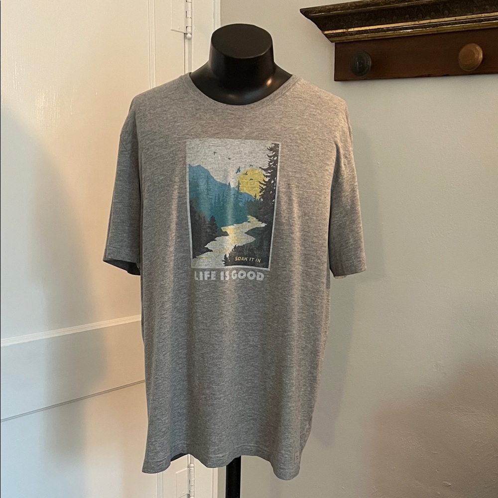 Men’s Life is Good Graphic Crusher Tee